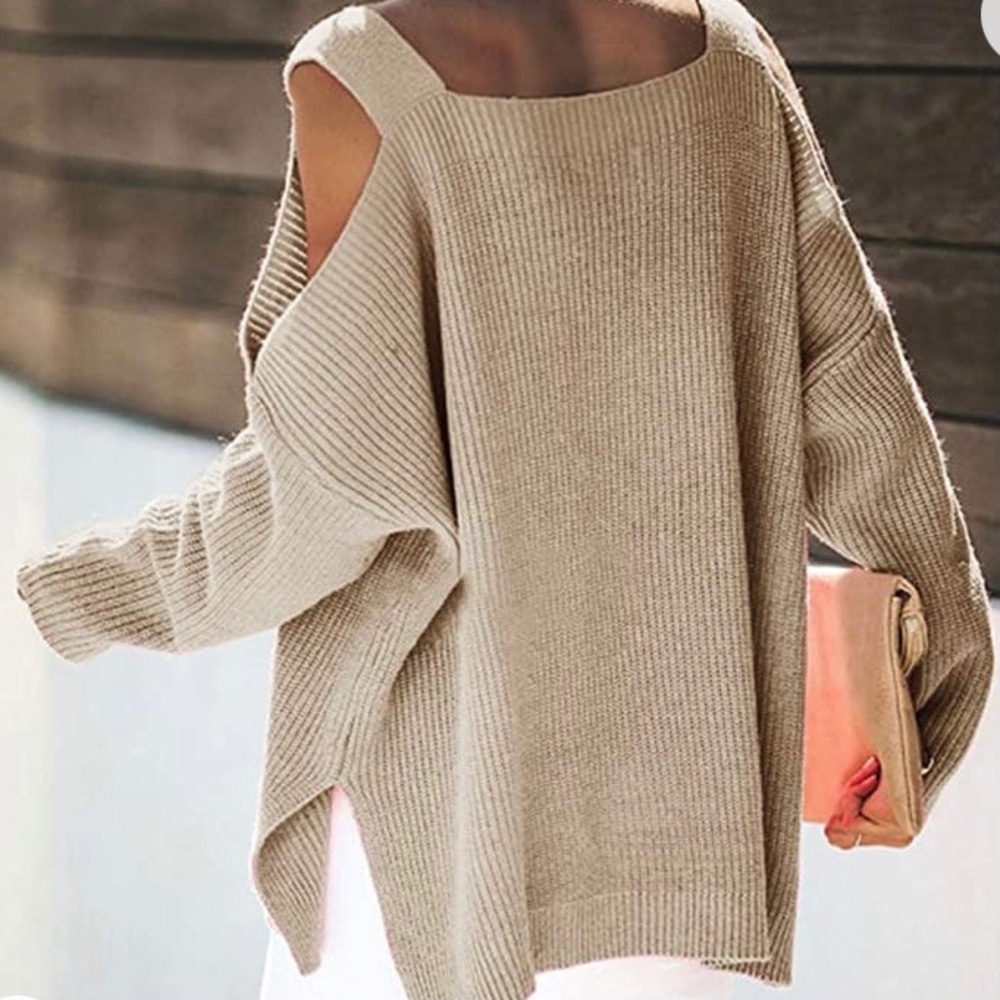 Women’s Cold Shoulder Sweater Tunic